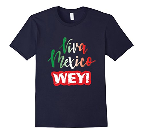 Mens Viva mexico wey mexican t shirt Medium Navy