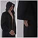 Allten Men's Costume Halloween Black Tunic Hooded Robe Cloak