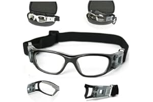 BLUE CUT Safety Basketball Goggles For Kids for Outdoor Sports Activities Anti Fog Replaceable to Prescription Lenses