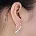 Alicenter(TM) New Fashion Jewelry Teardrop Hook Stainless Steel Silver Hoop Earrings