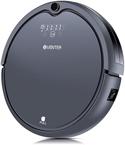 Robot Vacuum Cleaner with Powerful Suction, Auto-charging Anti-Dropping Robot Vacuum, Hardwood Floor and Low-pile Carpet Cleaner, HEPA Style Filter and UV Light for Pet Fur Hair - Gray