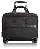 TUMI - Alpha 2 Carry-on Wheeled Laptop Deluxe Brief Briefcase - 15 Inch Computer Brief for Men and Women - Black
