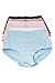 Barbra Lingerie Women's 6 Pack High Waist Full Coverage Brief Plus Size Underwear