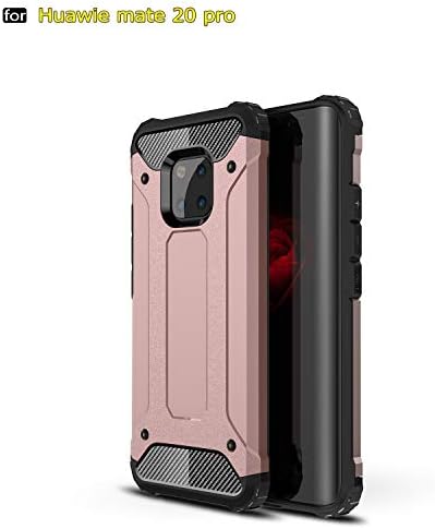 DAMONDY Huawei Mate 20 Pro Case, [Phantom Armor] 360 Degree Power Ful Slim Rugged Design Dual Layer Heavy Duty Hybrid Protection Huawei Mate 20 Pro-Rose
