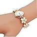 Ikevan Ikevan Newest Fashion Daisies Flower Rose Gold Bracelet Wrist Watch Jewelry Bangle Gift for Women Girls