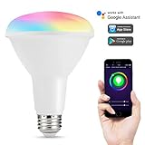 LOHAS Smart LED Bulbs, Wi-Fi BR30 Flood Light, 10W LED Equal to 75W-80W Bulb, 1000 Lumens, Color Changing Lights, Smart Control Home Lighting for Kitchen, Compatible with Alexa
