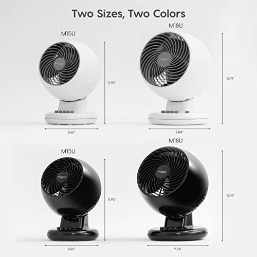 IRIS USA WOOZOO Oscillating Fan, Vortex Fan, Air Circulation, 3 Speed