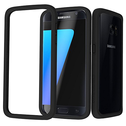 Samsung Galaxy S7 Case, RhinoShield [CrashGuard] Heavy Duty 11 ft Drop Protection [High Durability] Thin Lightweight Protective Bumper - Perfect w/ Skin [Great for NFC and Wireless Charger] - Black