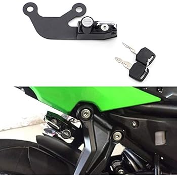 GUAIMI Motorcycle Anti-theft Helmet Lock Left Side for Kawasaki Z 650 Ninja 650 2017-2019-Black