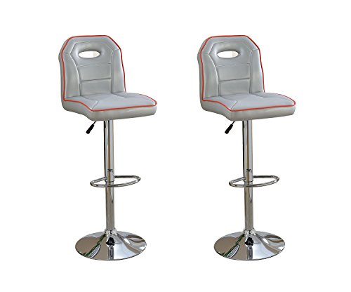 Poundex Y1630 Bobkona Earson Barstools, Grey