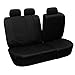 FH-PU007013 Deluxe Leatherette Bench Seat Covers, 40/60, 60/40, 50/50 and 40/20/40 split, Black color