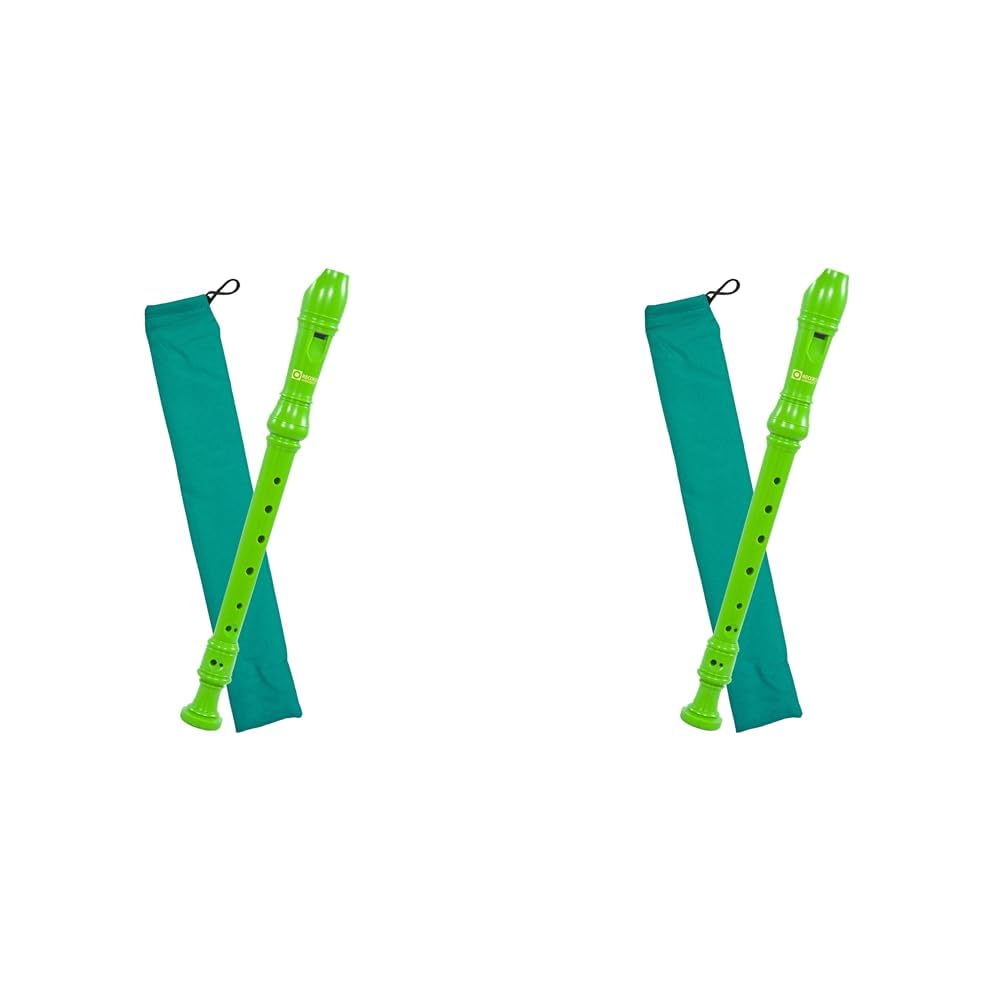 Recorder Workshop 301GR Descant Recorder, Green (Pack of 2)