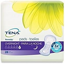 TENA Serenity Overnight Ultimate Pads, 28 Count - Pack of 4