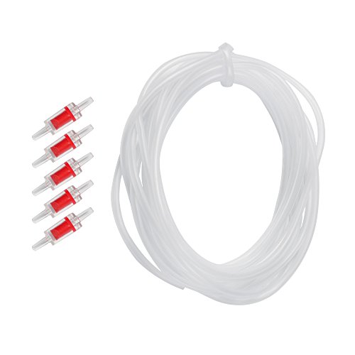 ATPWONZ 5M Aquarium Air Line Hose For Fish Pump, 4mm ID X 6mm OD Clear