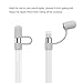 MoKo Pencil Cap Holder Fit Apple Pencil 1st Generation, USB Cable Tether and Pencil Cap, Fit New iPad 10th Generation 2022, iPad 9th/8th/7th/6th Gen, iPad Mini 5,Gray