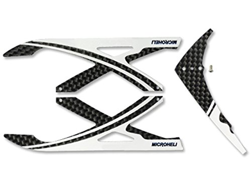 Carbon Fiber Landing Skids "X" w/Vertical Fin,130X