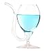 LOHOME 2 Pack Creative Vampire Filter Red Wine Glass, Clear Juice Cup, Goblet With Drinking Tube Straw High Gorosilicate Glass Wine Decanter (300ml/10oz) (2)