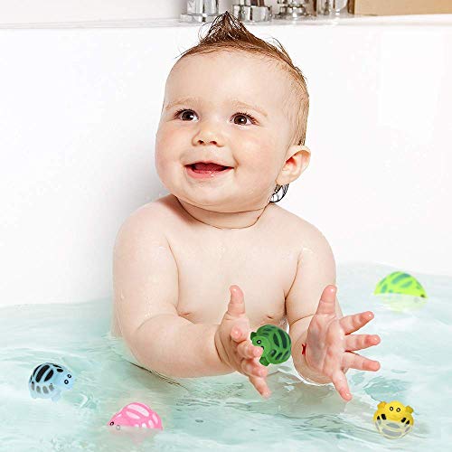 ArtCreativity Rubber Water Squirting Turtles, Pack of 12, Bathtub and