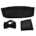 PenSee Fashion Elegant Black Bow Ties for Men - Elevate Your Style with Our Premium String Cummerbund Set - Perfect for Formal Events, Tuxedo Bow Ties for Men