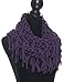 Elles Clothing Women's Infinity Scarf Winter Crochet Knit Fringe and Tassel Loop Scarves - Purple - Various Styles and Colors