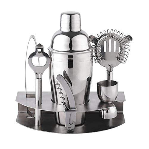 JBNJV Cocktail-Shaker-Set mit stilvollem Ständer für zu Hause, 7-teiliges Bar-Tools-Set, professionelles Barkeeper-Kit…