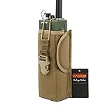 EXCELLENT ELITE SPANKER MOLLE Radio Pouch Tactical Nylon Universal Radio Holder Case Bag(Coyote Brown)