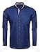 Coofandy Men's Casual Dress Shirt Button Down Shirts (Large, NEW_Dark Blue)