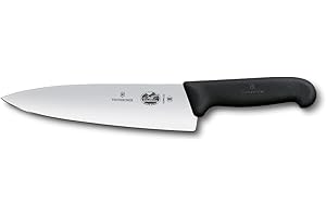 Victorinox 7611160501493 Victorinox Cooks Carving Knife 20cm Extra Wide Blade Fibrox, Black