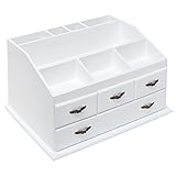 Shabby Chic White Wood 8 Trays 4 Storage Drawers Jewelry / Makeup / Cosmetics Organizer Display Rack (Kitchen)