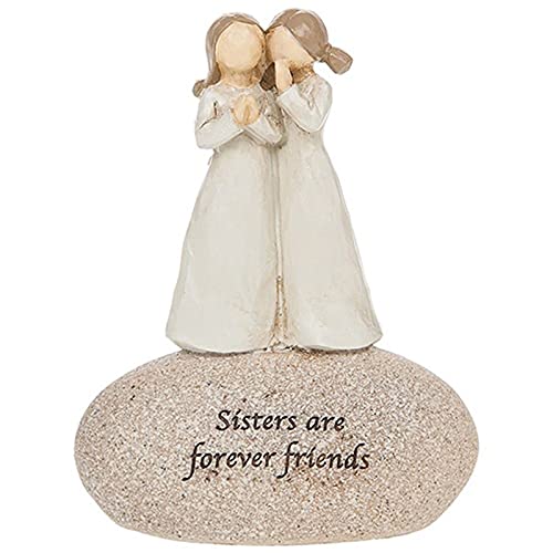 NAZUSA Angels Sisters are Forever Friends Sentimental Pebble Gift