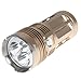 SecurityIng® Golden Waterproof 3X T6 3000 Lumens LED Flashlight Bright Lamp Light Torch (18650 Battery Not Included)
