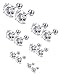 Jstyle 6Pairs 18G Stainless Steel Mens Womens Stud Earrings Cartilage Ear Piercings Helix Tragus Barbell CZ 3-8mm