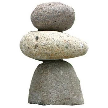 Ancient Graffiti 8-Stone Balancing Cairn — Outdoor Garden Art & Yard Decor