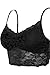 Bozzolo Women's Sheer Floral Lace Cropped Tank Top Bralette Adjustable Strap