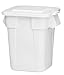 Rubbermaid Commercial Products BRUTE Square Bin Storage Container Lid, 40-Gallon, White (FG353900WHT)