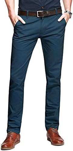 Men's Slim Tapered Flat Front Casual Pants