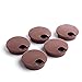 URAS STORE-BROWN Desk Grommet for Wires Cords -Plastic Cord Cable Hole Cover -Office Desk-TV Stand-Workstation- PC Grommets -5(pack)