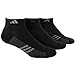 adidas Men's Superlite Stripe Low Cut Socks (3-Pair), Black/Graphite/Medium Lead, Large