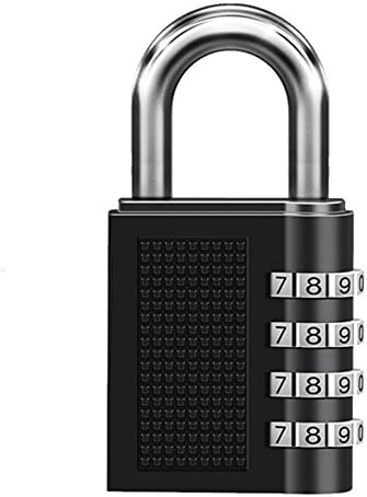 Combination Lock, OUHL 4 Digit Combination Padlock Anti Rust and Weather proof for Gym, Sport Locker, School,Toolbox, Travel Baggage,Suitcase,Outdoor (Black)