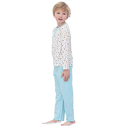 VIV&LUL Big Boys' Cotton Long Sleeve Animal All Printing Pajamas Set