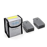 TELESIN Lipo Safety Guard for Mavic Pro Fire Resistant Explosionproof Lipo Battery Safe Bag Dual Battery Charging & Storage Pouch Sack