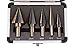 TMS 5PCS HSS Cobalt Multiple Hole 50 Sizes Step Drill Bit Set Tools w/ Aluminum Case