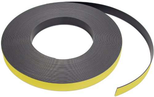 Flexible Magnet Strip with Yellow Vinyl Coating, 1/32
