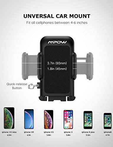 2 Mpow+Holder+Windshield+Button+Anti+Skid