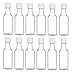 Nakpunar 12 pcs 50 ml Clear Plastic Liquor Bottles with White Cap - MADE IN USA