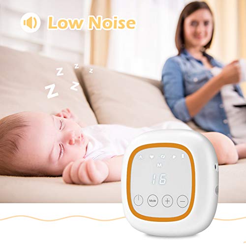 BAMMAX Double Electric Breast Pump, Portable Breast Pumps Breast Feeding Pumps USB Rechargeable Breast Pump with 4 Modes 16 Files, LED Touch Screen Display, Ultra-Quiet, BPA-Free, FDA Certified