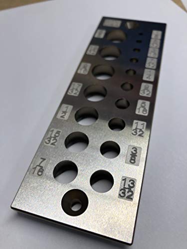 DFM A2 Steel Dowel Plate 17 Holes MADE IN USA (English 17 Holes)