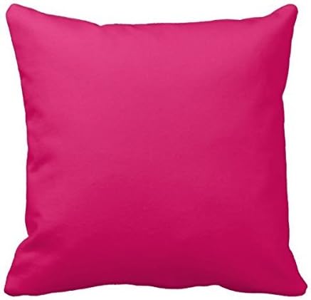 MARCOMAX Throw Pillow Case Fuschia Cotton Cushion Cover 16 x 16 Inches