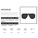 AEVOGUE Sunglasses For Men Goggle Alloy Big Frame Metal Punk Style Shield AE0336 (Gold&Silver, 62)