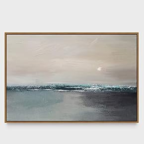 signwin Framed Canvas Wall Art Abstract Seascape Canvas...
